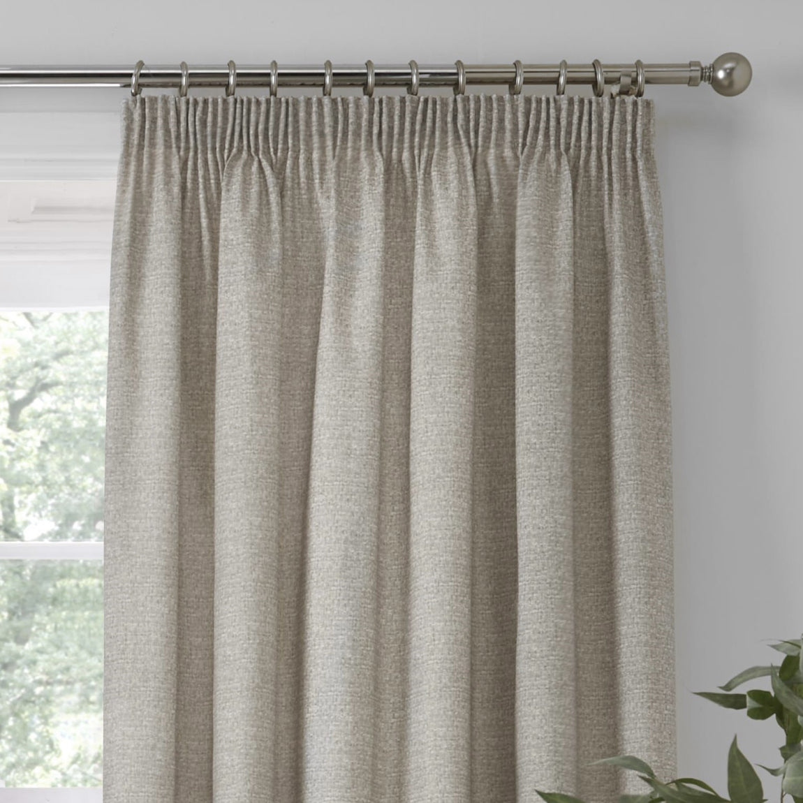 Dreams & Drapes Pembrey Thermal Ready Made Pencil Pleat Curtains Natural