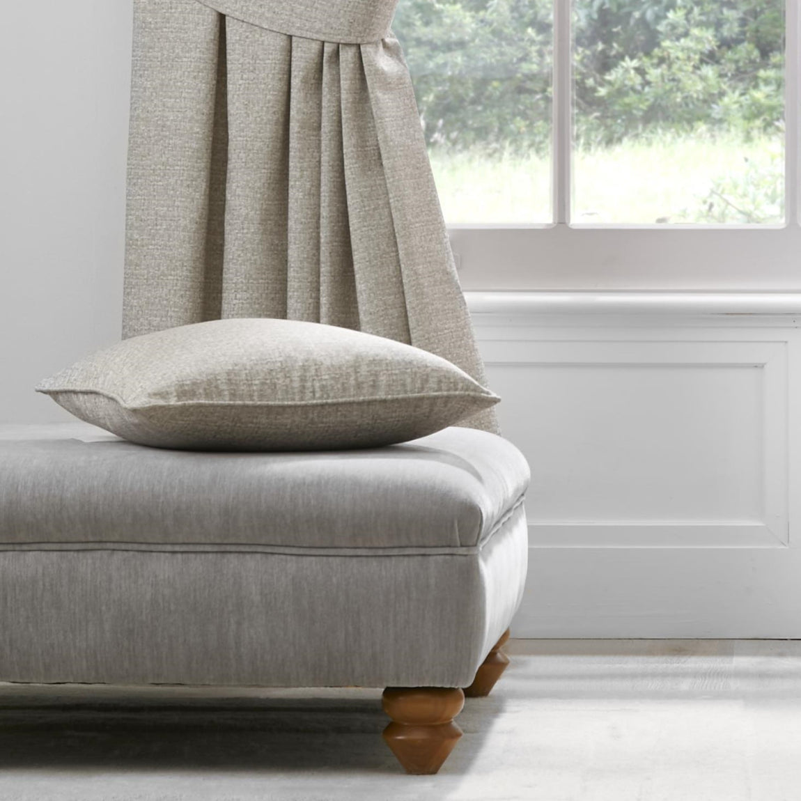 Dreams & Drapes Pembrey Filled Cushion 43cm x 43cm Natural