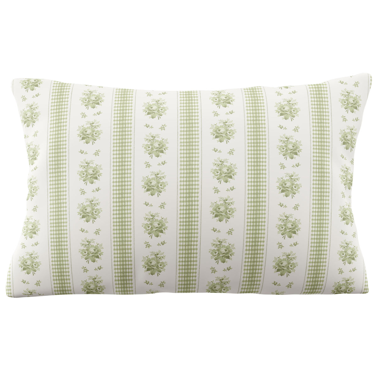 Laura Ashley Pensham Stripe Pair of Housewife Pillowcases Sage Pink