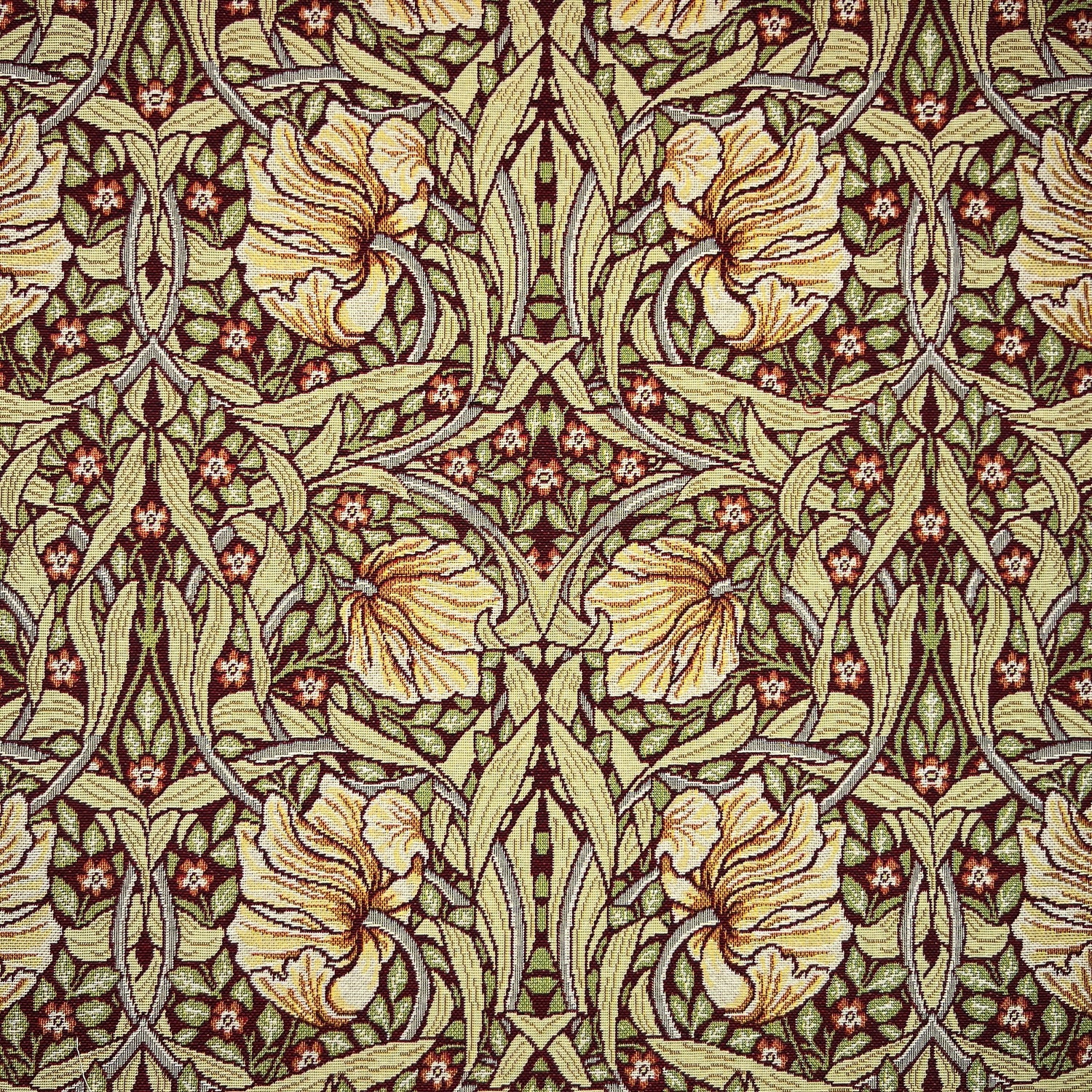 William Morris Pimpernel Tapestry Fabric Damson