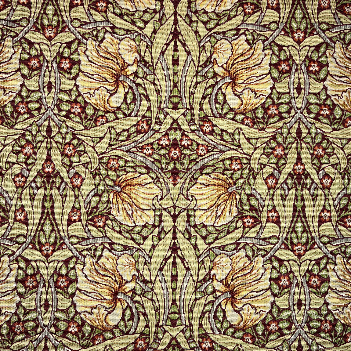 William Morris Pimpernel Tapestry Fabric Damson