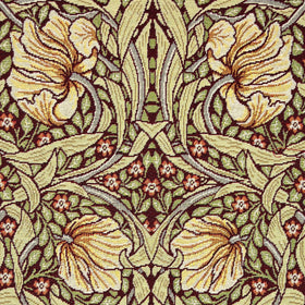 William Morris Pimpernel Tapestry Fabric Damson