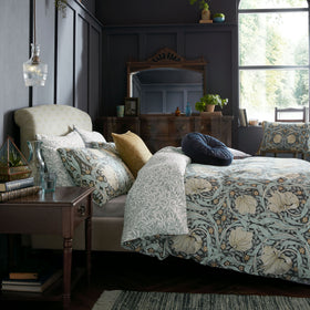 William Morris At Home Pimpernel Duvet Cover Bedding Set Indigo