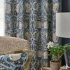 William Morris At Home Pimpernel Ready Made Eyelet Blackout Curtains Indigo Blue
