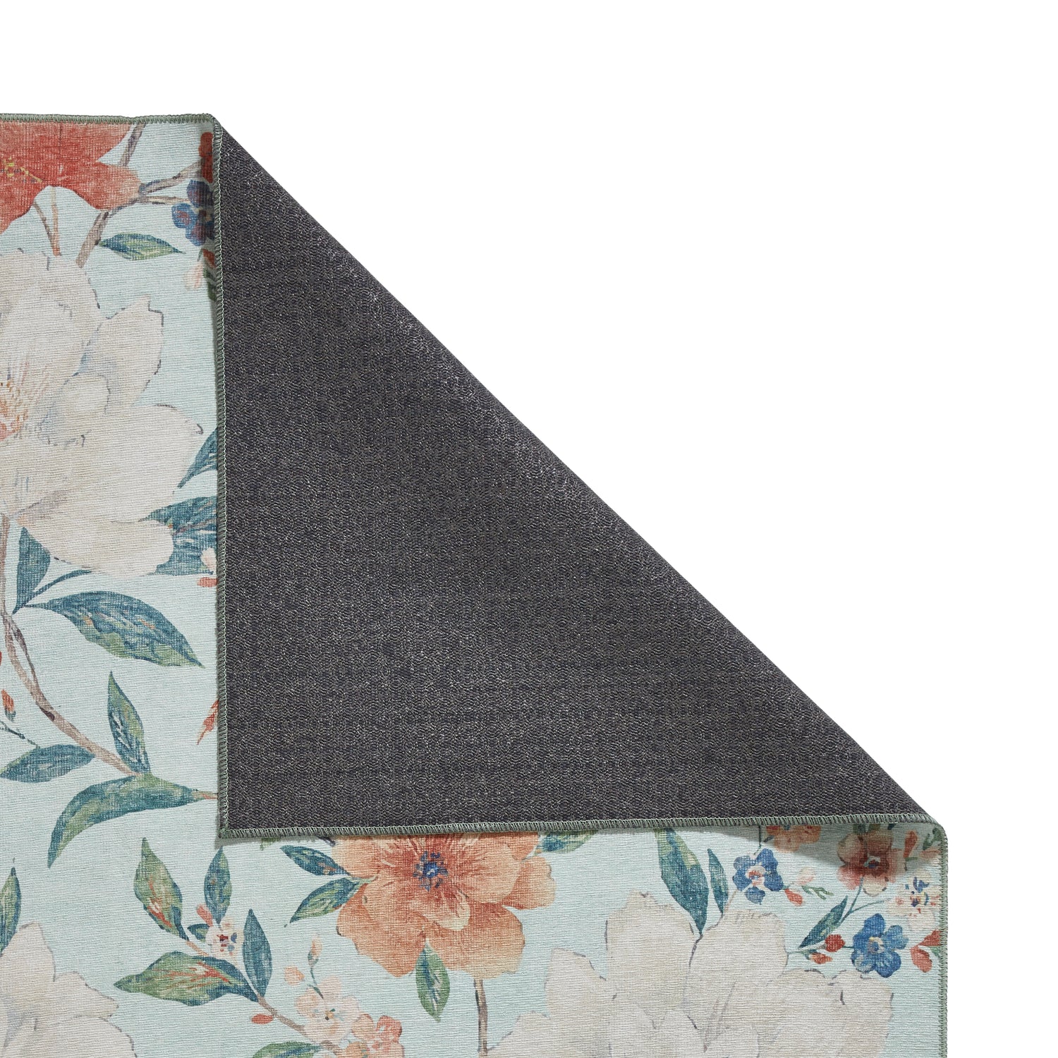 Catherine Lansfield Pipa Floral Rug Blue