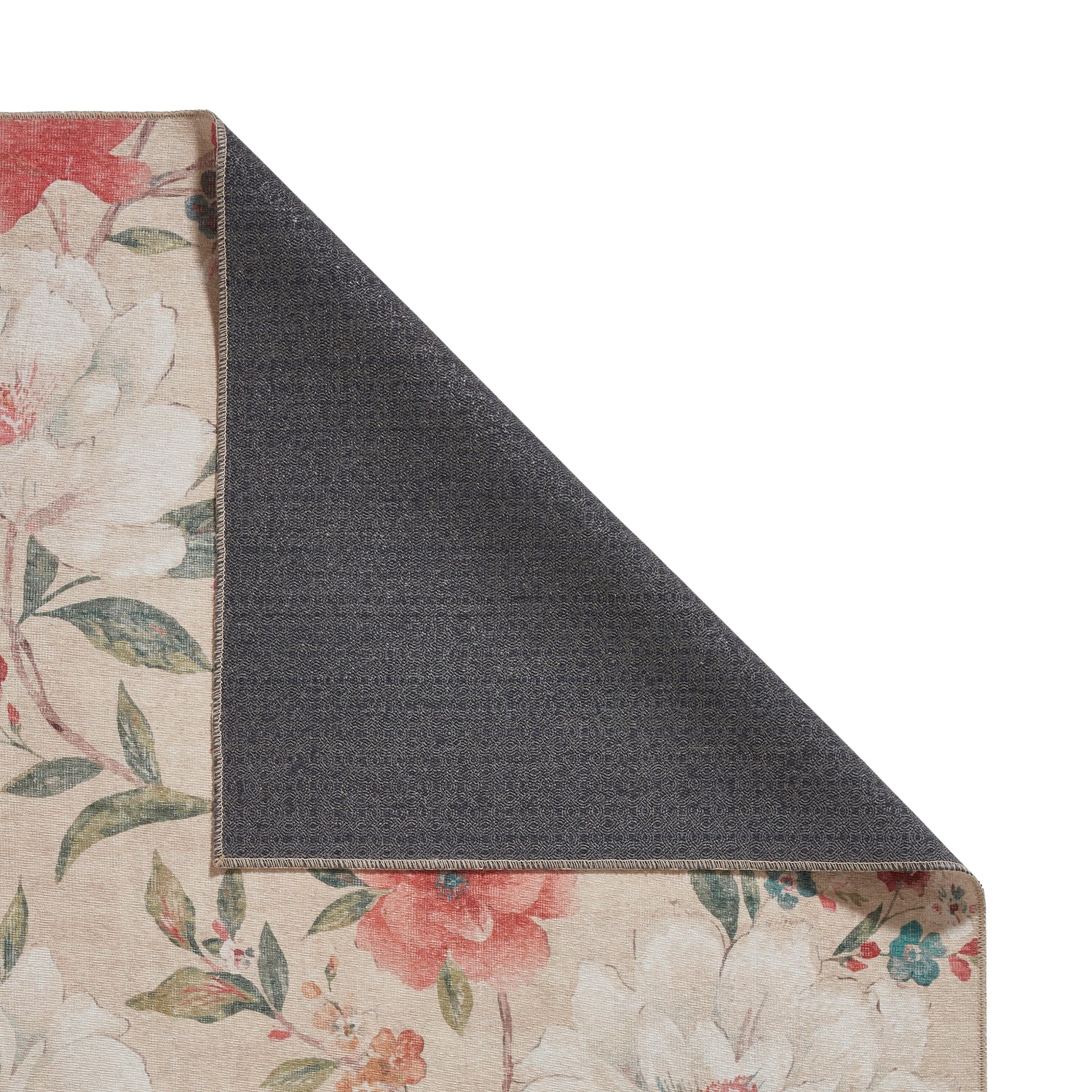 Catherine Lansfield Pipa Floral Rug Natural