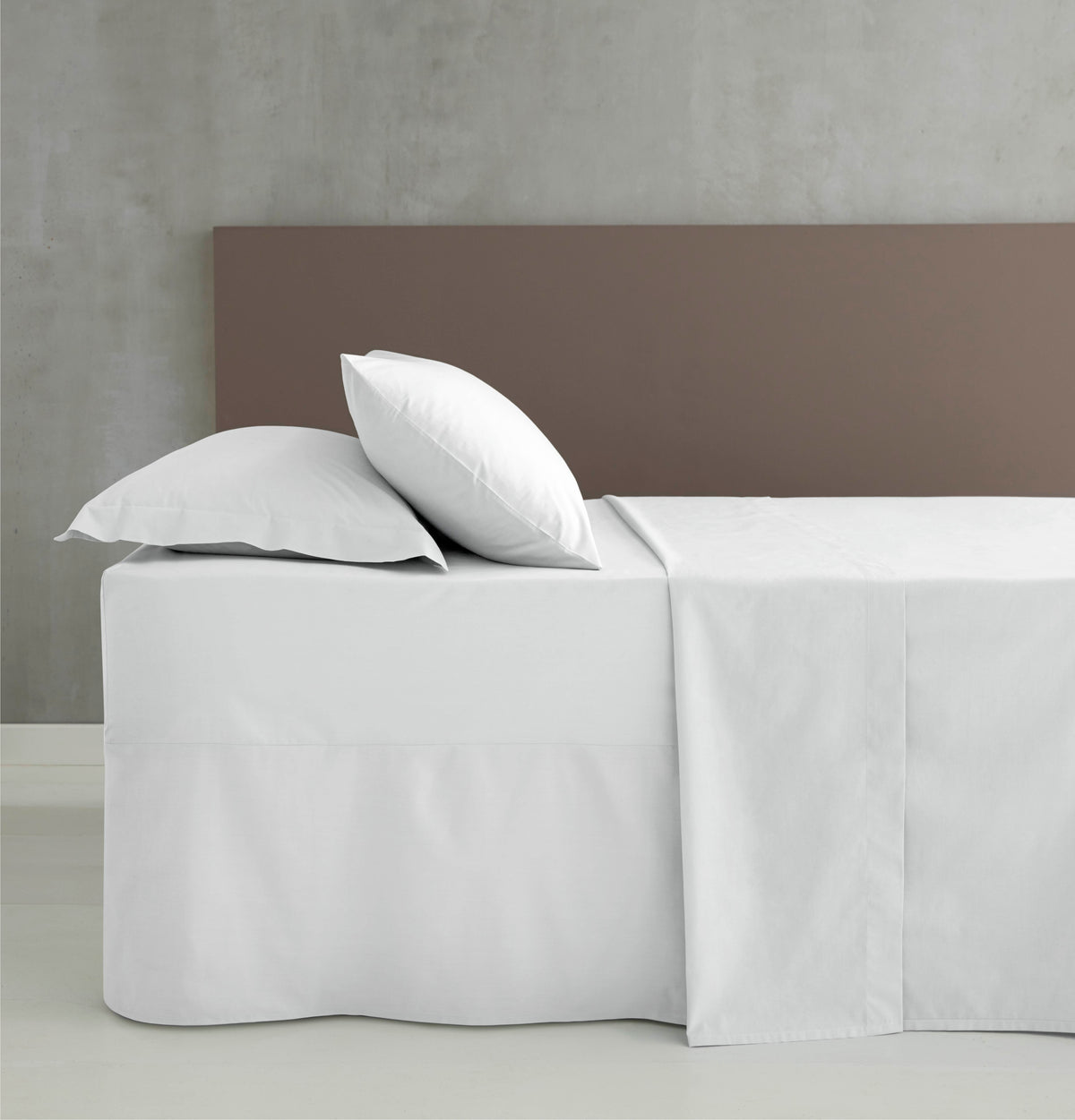 Catherine Lansfield Easy Iron Percale Weave Flat Sheet White
