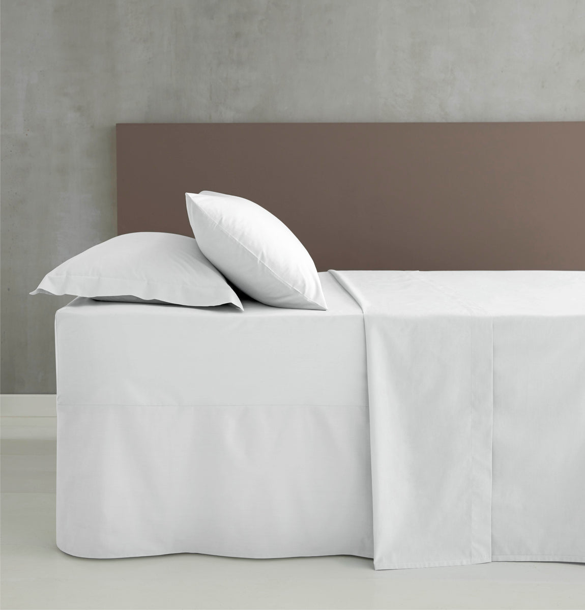 Catherine Lansfield Easy Iron Percale Weave Flat Sheet White