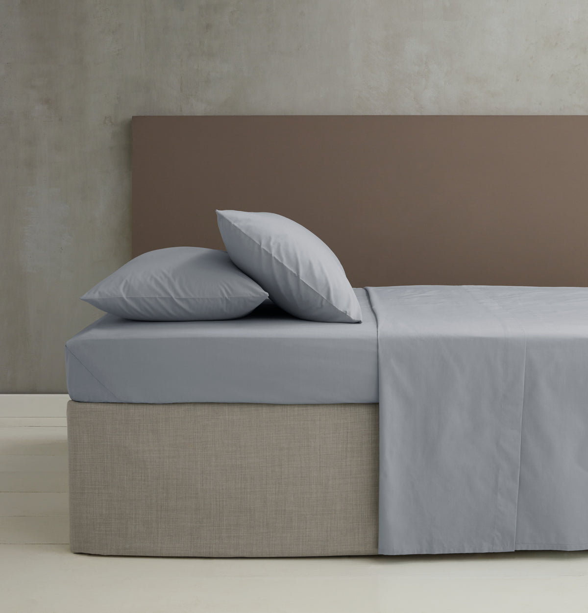 Catherine Lansfield Easy Iron Percale Weave Flat Sheet Grey