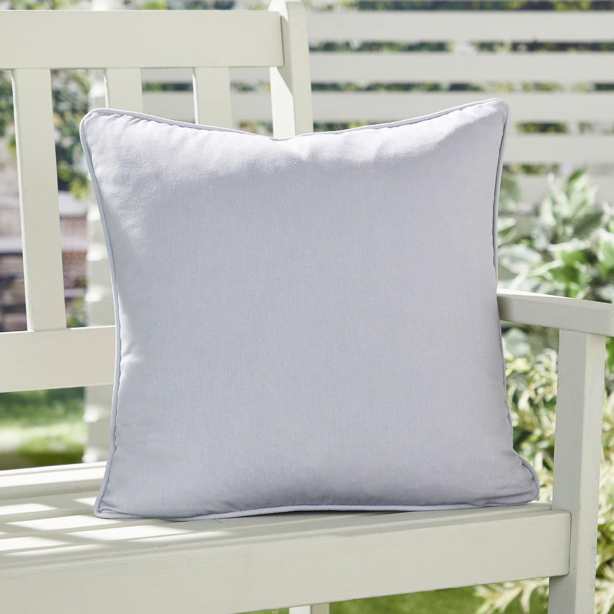 Fusion Plain Dye Filled Cushion 43cm x 43cm Silver