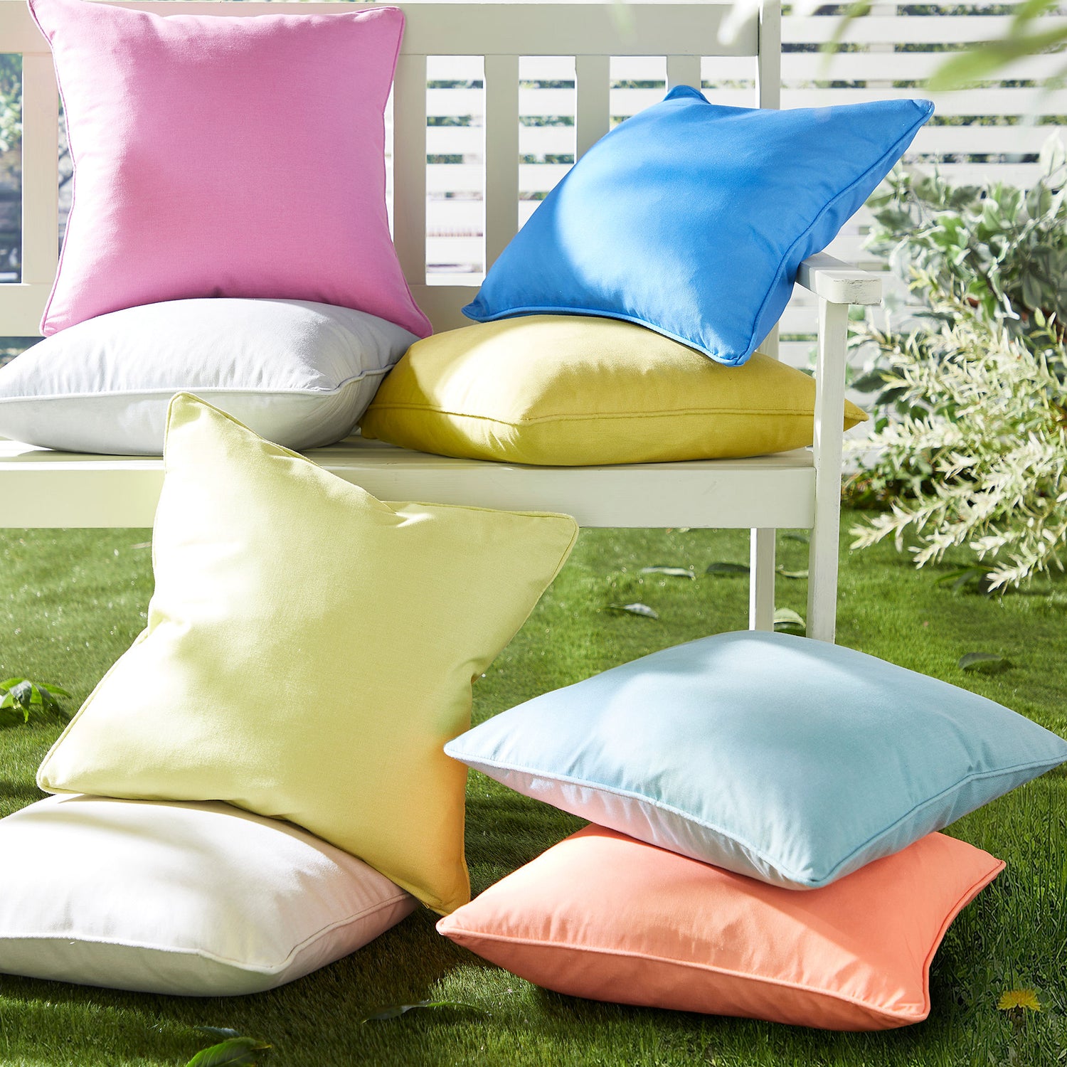 Fusion Plain Dye Filled Cushion 43cm x 43cm Silver
