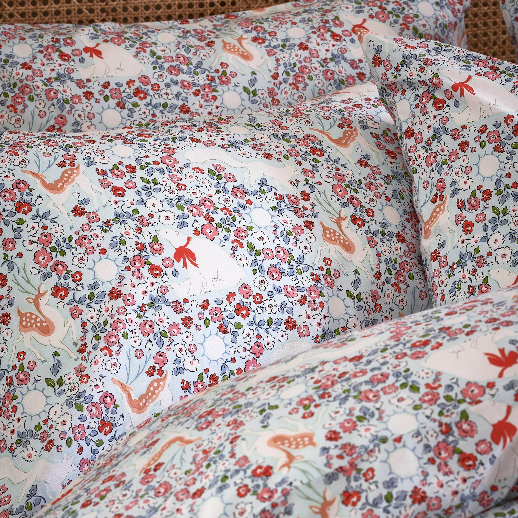 Cath Kidston Polar Ditsy Duvet Cover Bedding Set Icy Blue