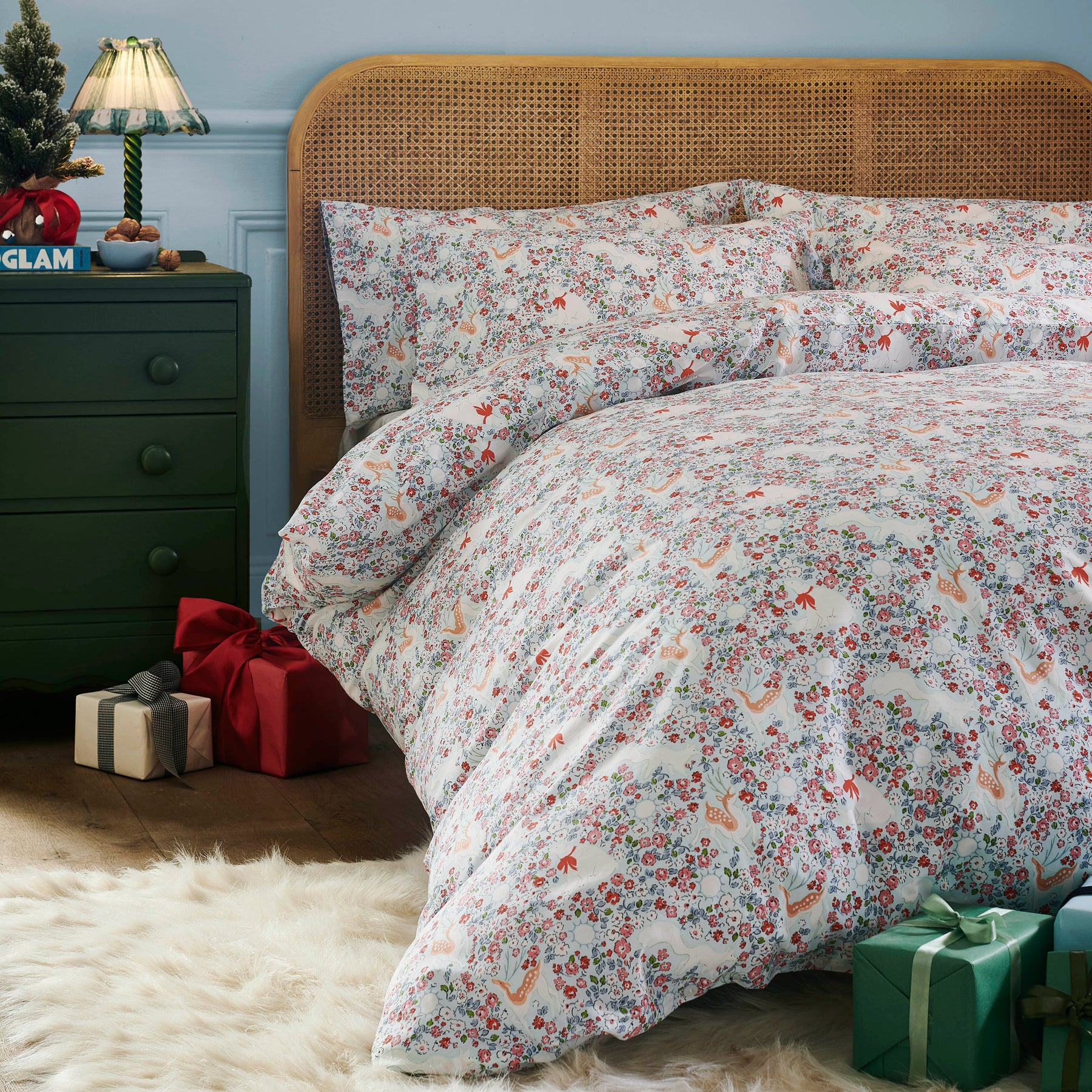 Cath Kidston Polar Ditsy Duvet Cover Bedding Set Icy Blue