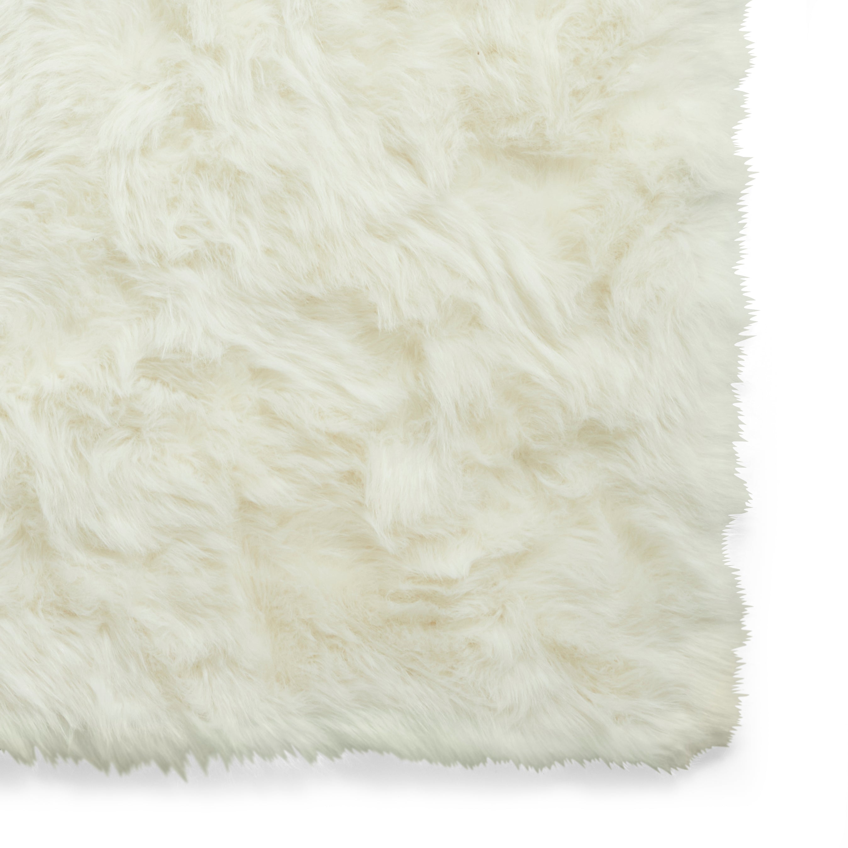 Plush Pattern Rug Polar Plush Shaggy Rug Ivory | Terrys