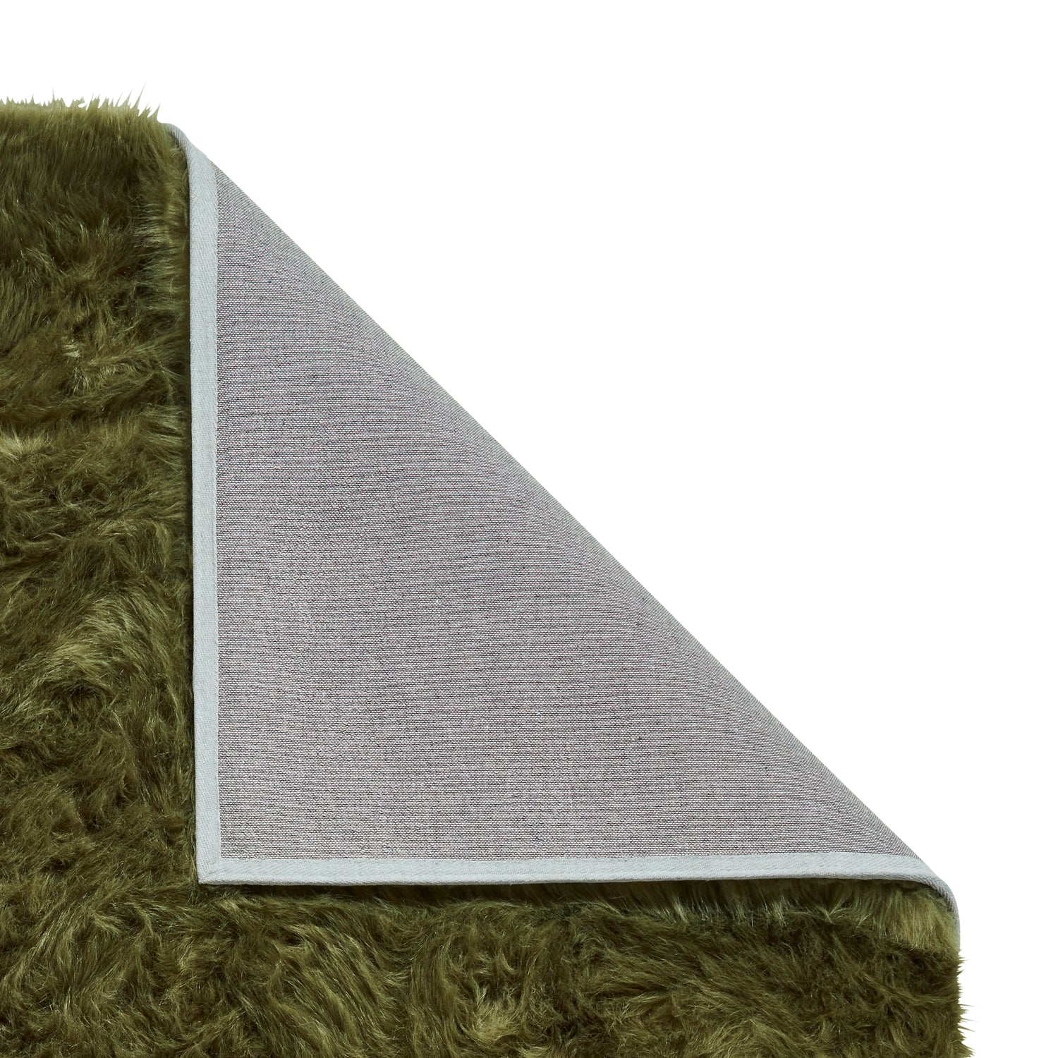 Polar Plush Shaggy Rug Olive Green