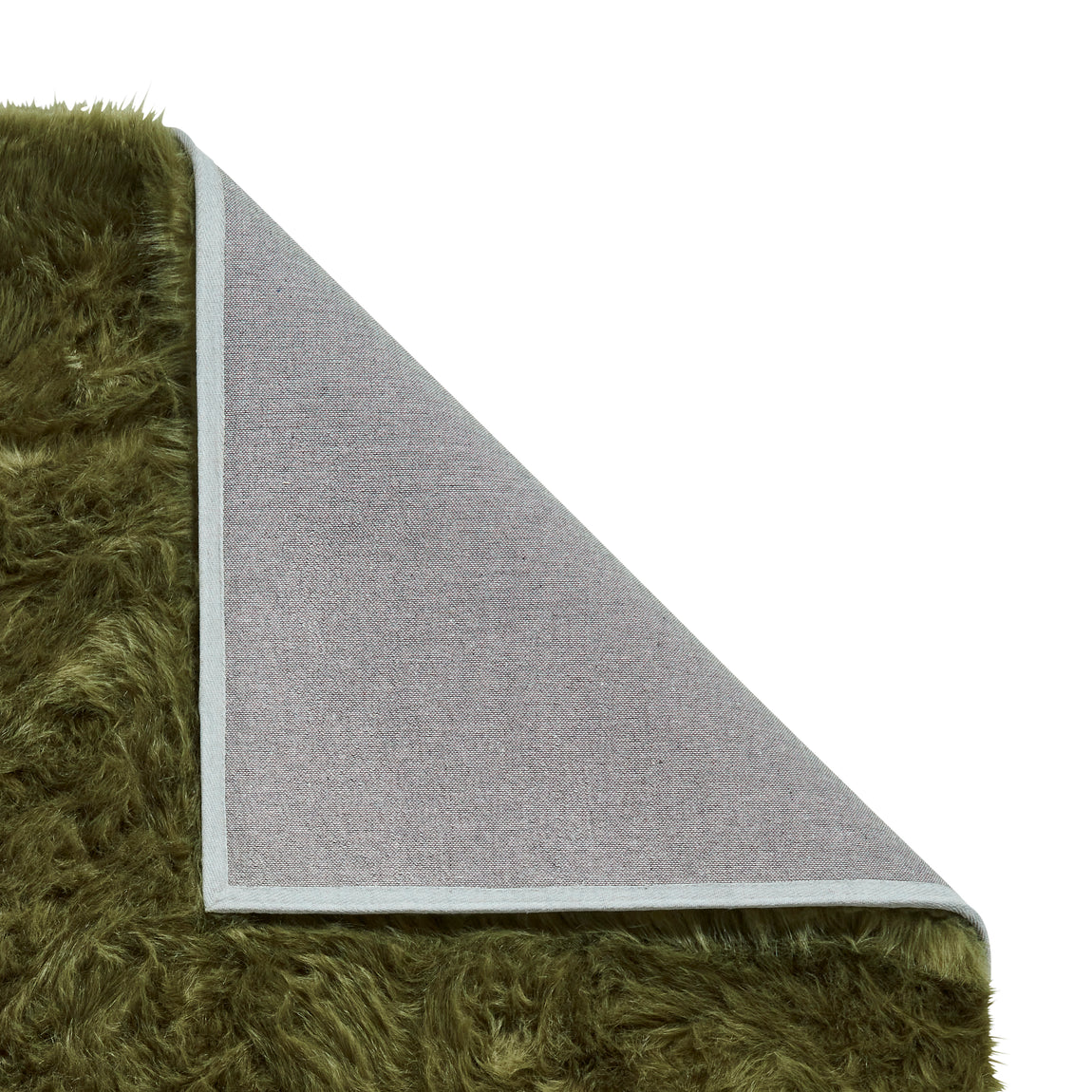 Polar Plush Shaggy Rug Olive Green