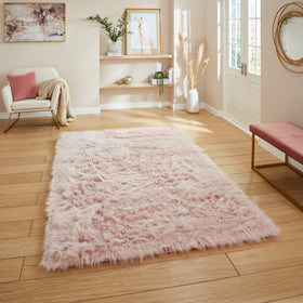 Polar Plush Shaggy Rug Rose