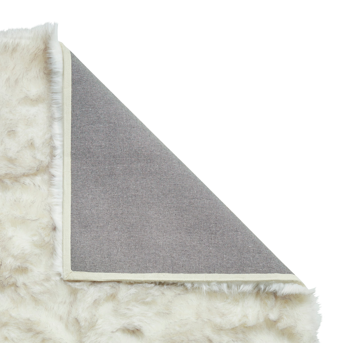 Polar Plush Shaggy Rug White Grey