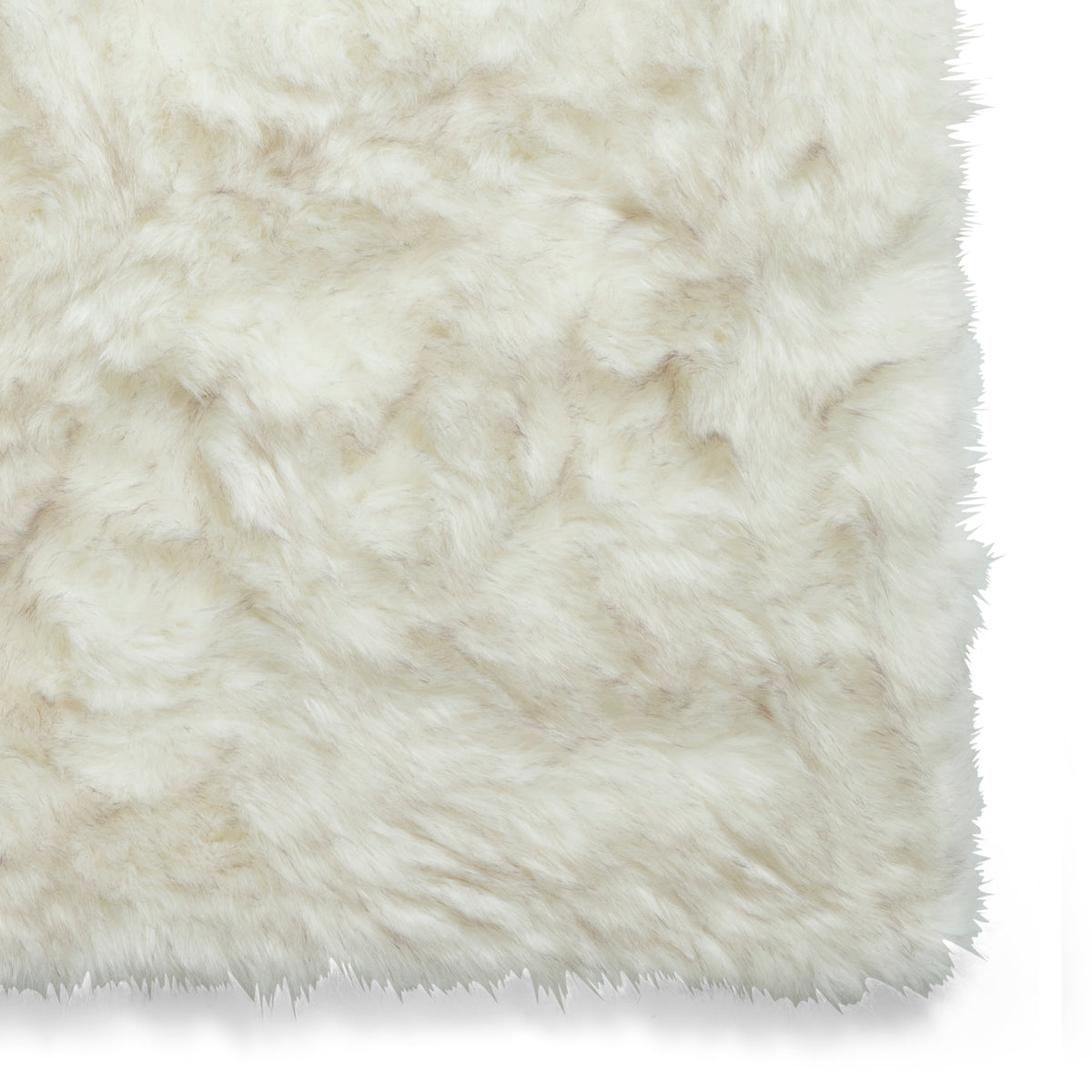 Polar Plush Shaggy Rug White Grey