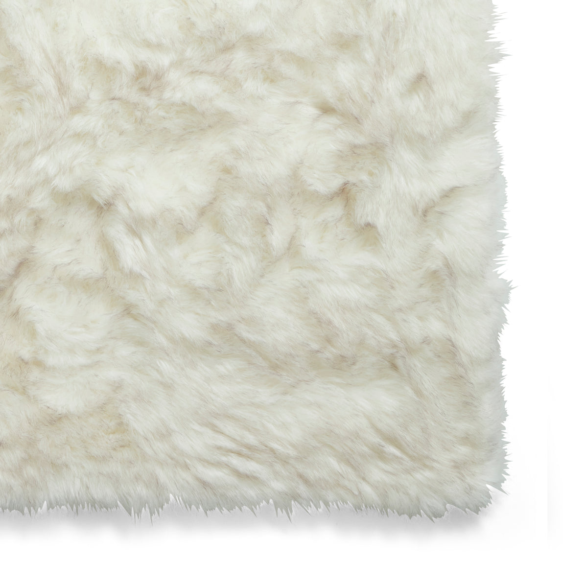 Polar Plush Shaggy Rug White Grey