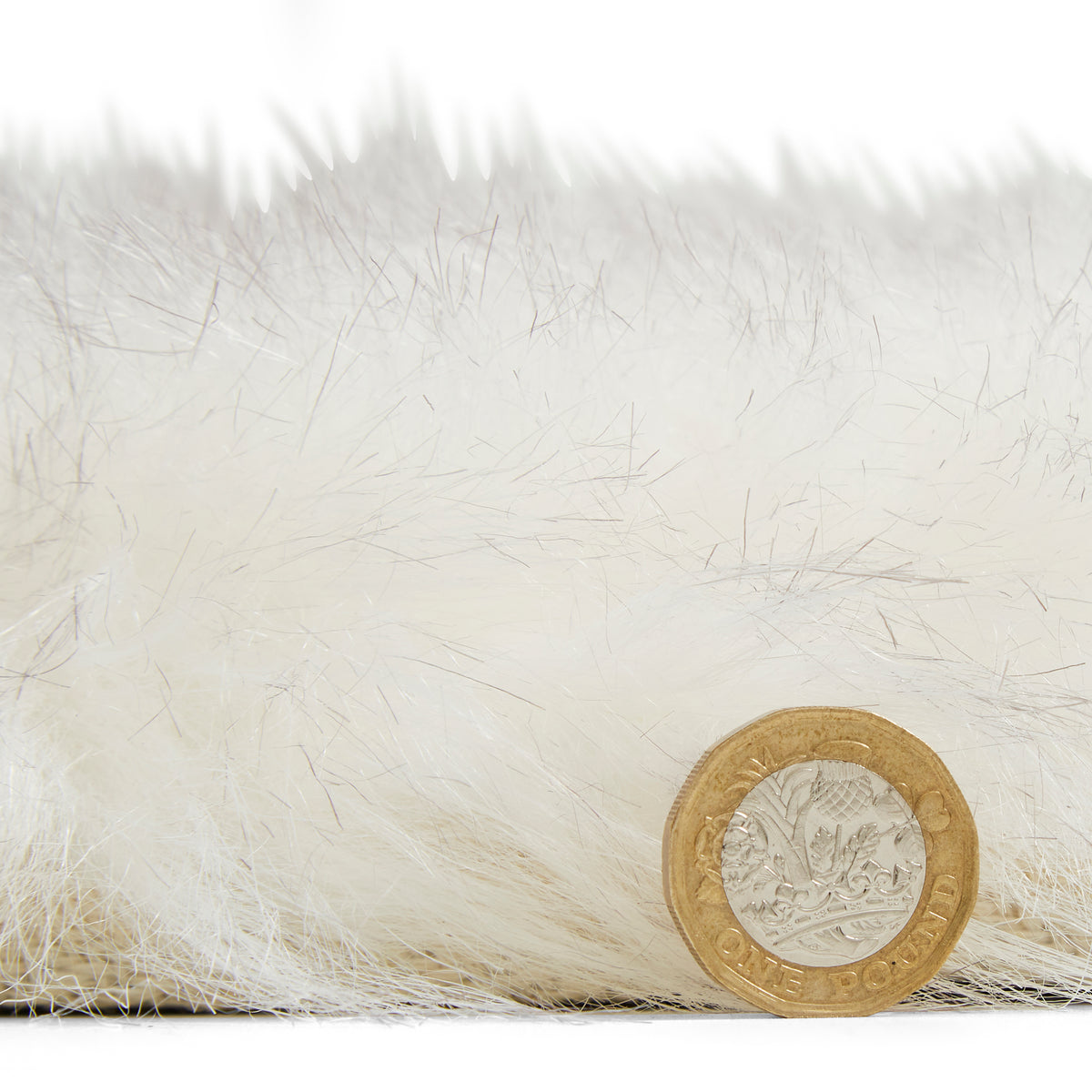 Polar Plush Shaggy Rug White Grey