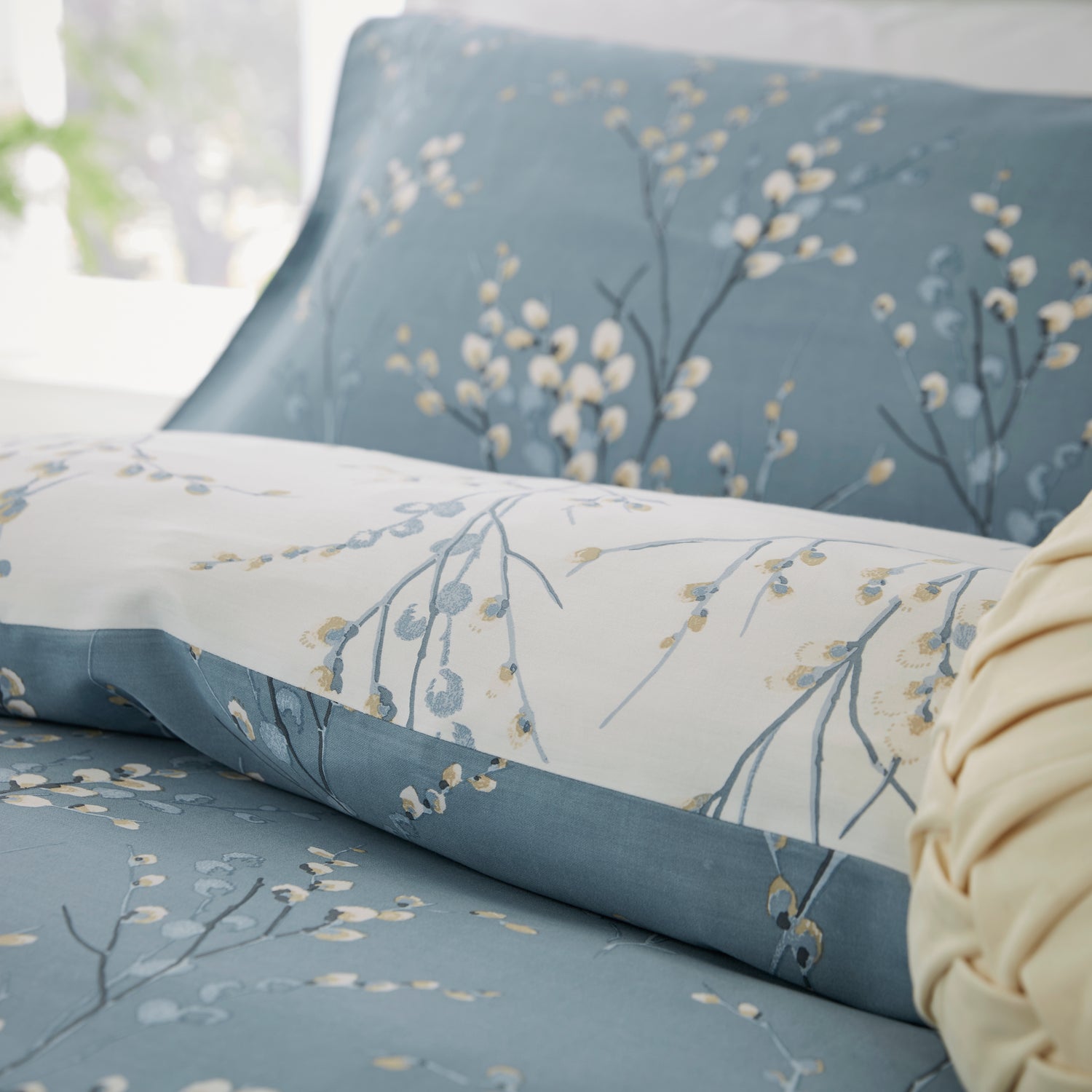 Laura Ashley Pussy Willow Duvet Cover Bedding Set Dark Seaspray