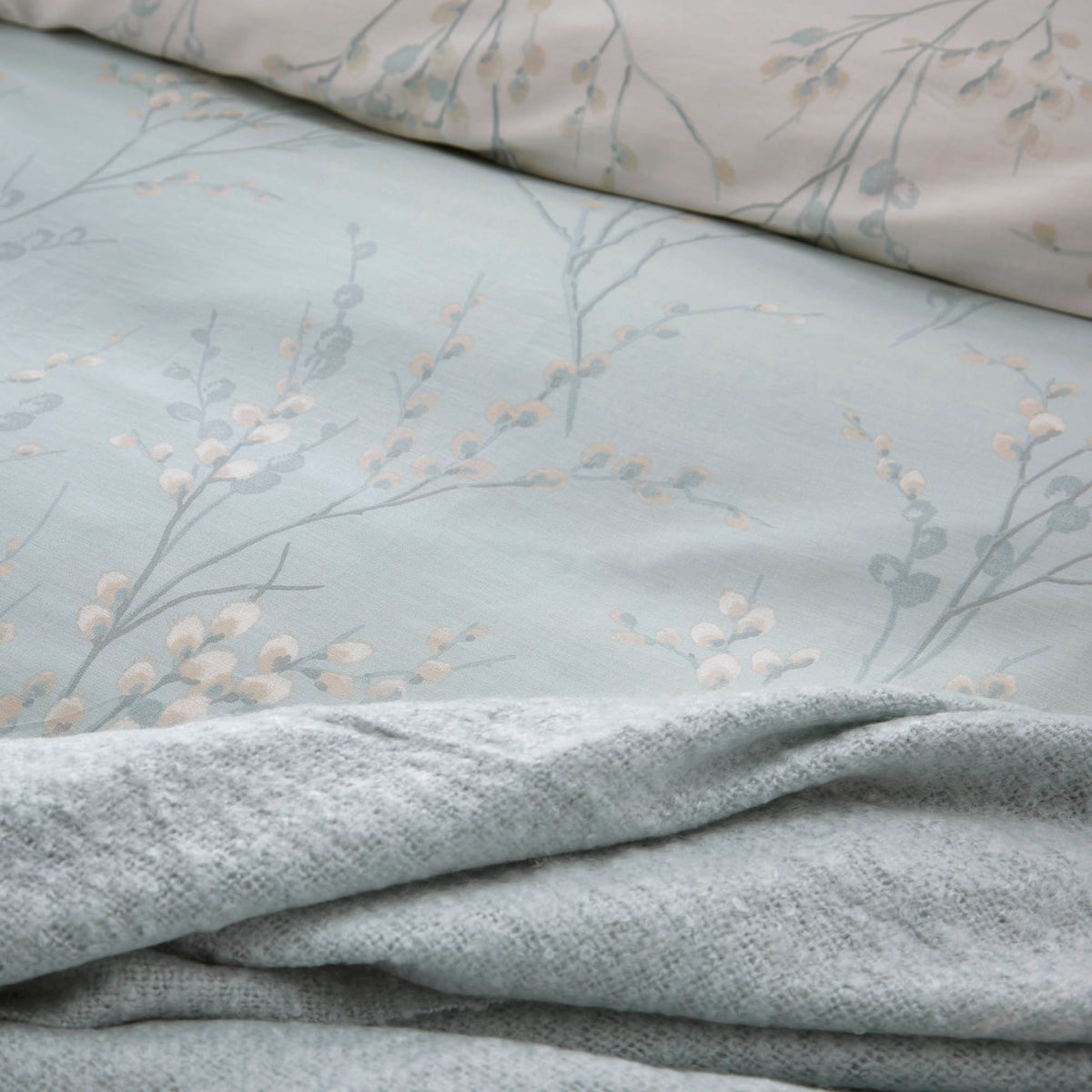 Laura Ashley Pussy Willow Duvet Cover Bedding Set Duckegg