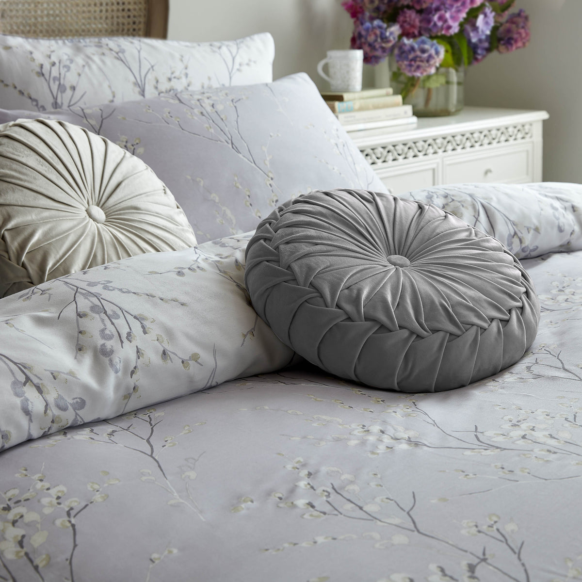 Laura Ashley Pussy Willow Duvet Cover Bedding Set Lavender