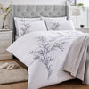 Laura Ashley Pussy Willow Sprig Embroidered Duvet Cover Bedding Set Midnight