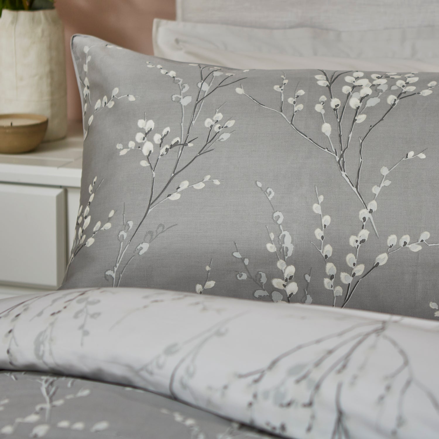 Laura Ashley Pussy Willow Pillowcase Housewife Steel