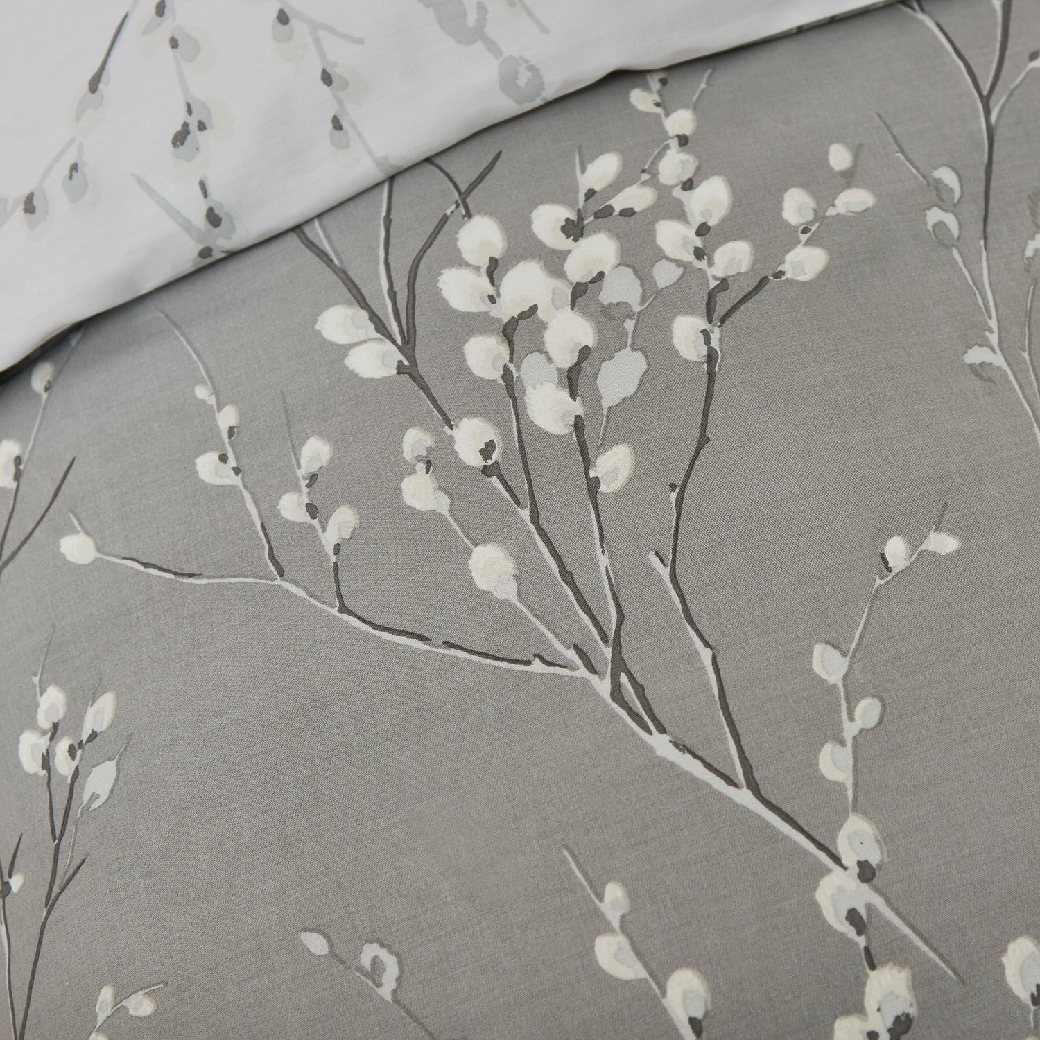 Laura Ashley Pussy Willow Duvet Cover Bedding Set Steel