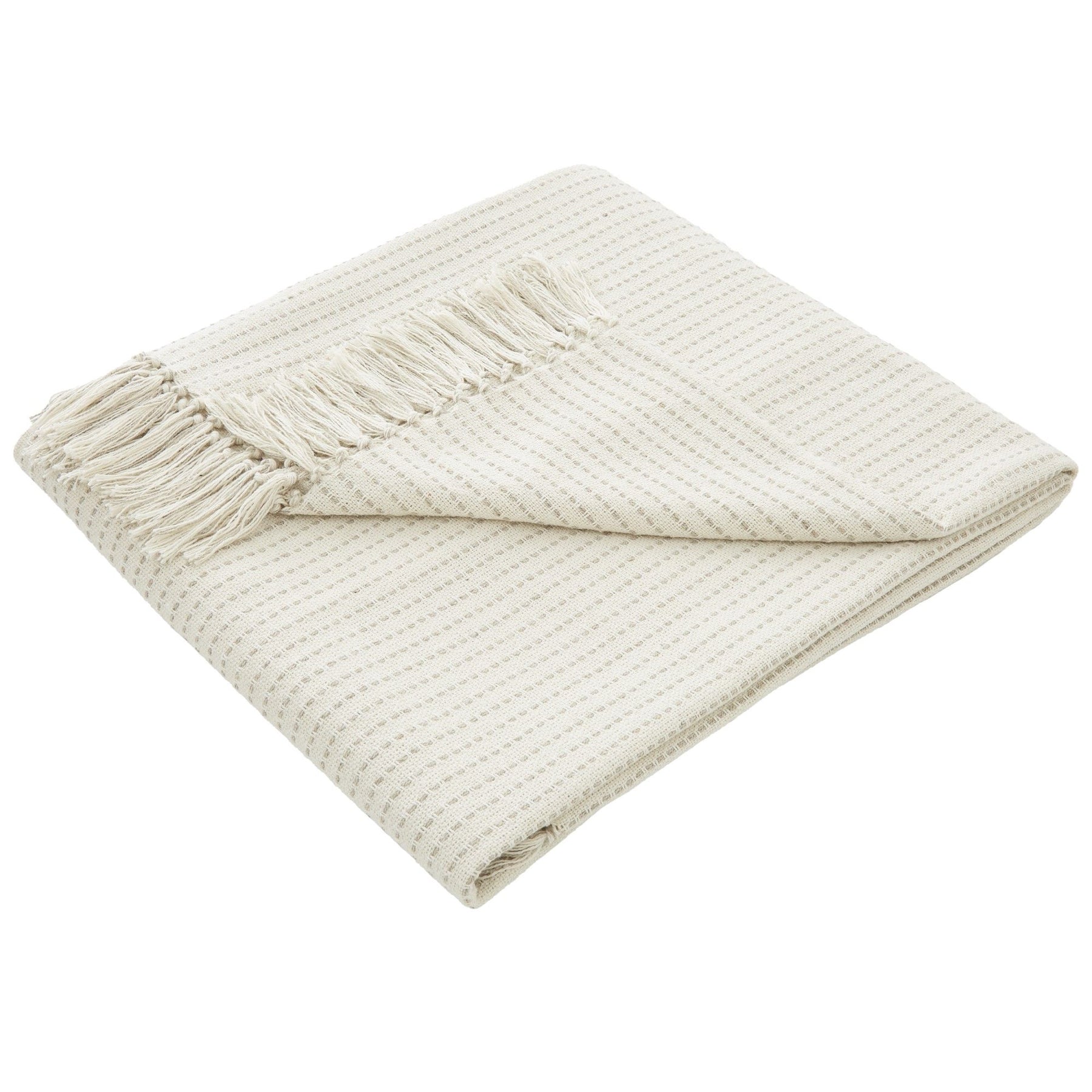 Drift Quinn Cotton 130cmx180cm Throw Cream
