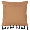 furn. Radian Semi Circle Tufted Cotton Tasselled 45cm x 45cm Filled Cushion Cinnamon