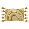 furn. Rainbow Tuft Tasselled 30cm x 50cm Filled Boudoir Ochre