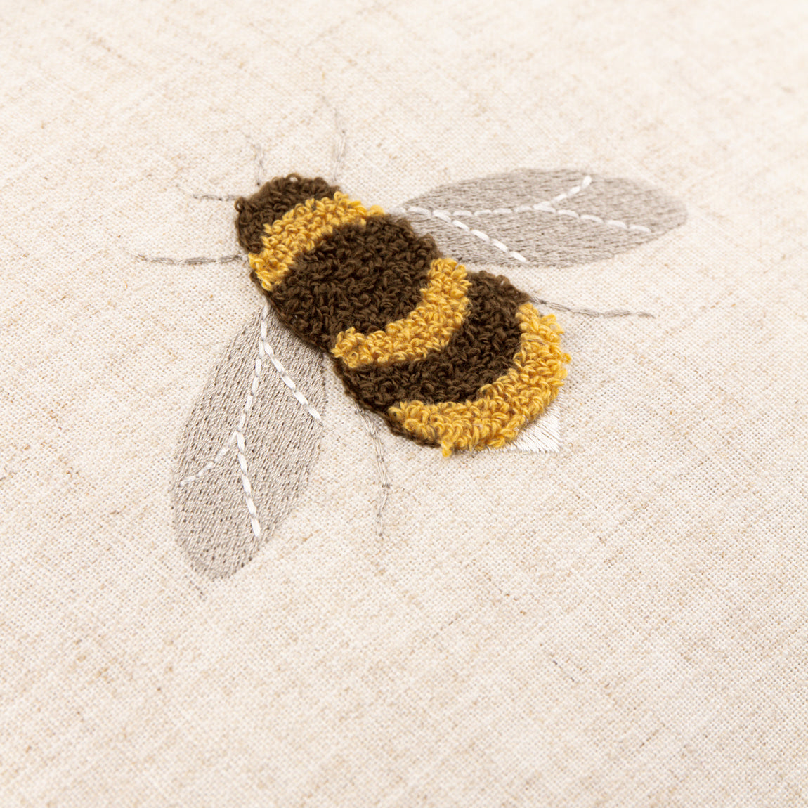 Wylder Ramble Bee Tufted 45cm x 45cm Filled Cushion Natural