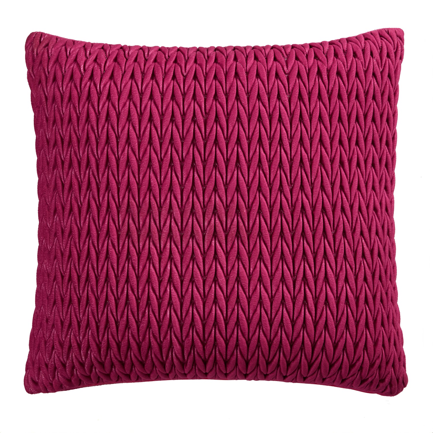 Laurence Llewelyn-Bowen Amory Textured Weave Filled Cushion 43cm x 43cm Fuchsia