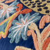 Wylder Tropics Regal Leopard Embroidered Velvet Filled Cushion 50cm x 50cm Royal Blue