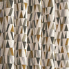 furn. Reno Geometric Ready Made Eyelet Curtains Charcoal Gold
