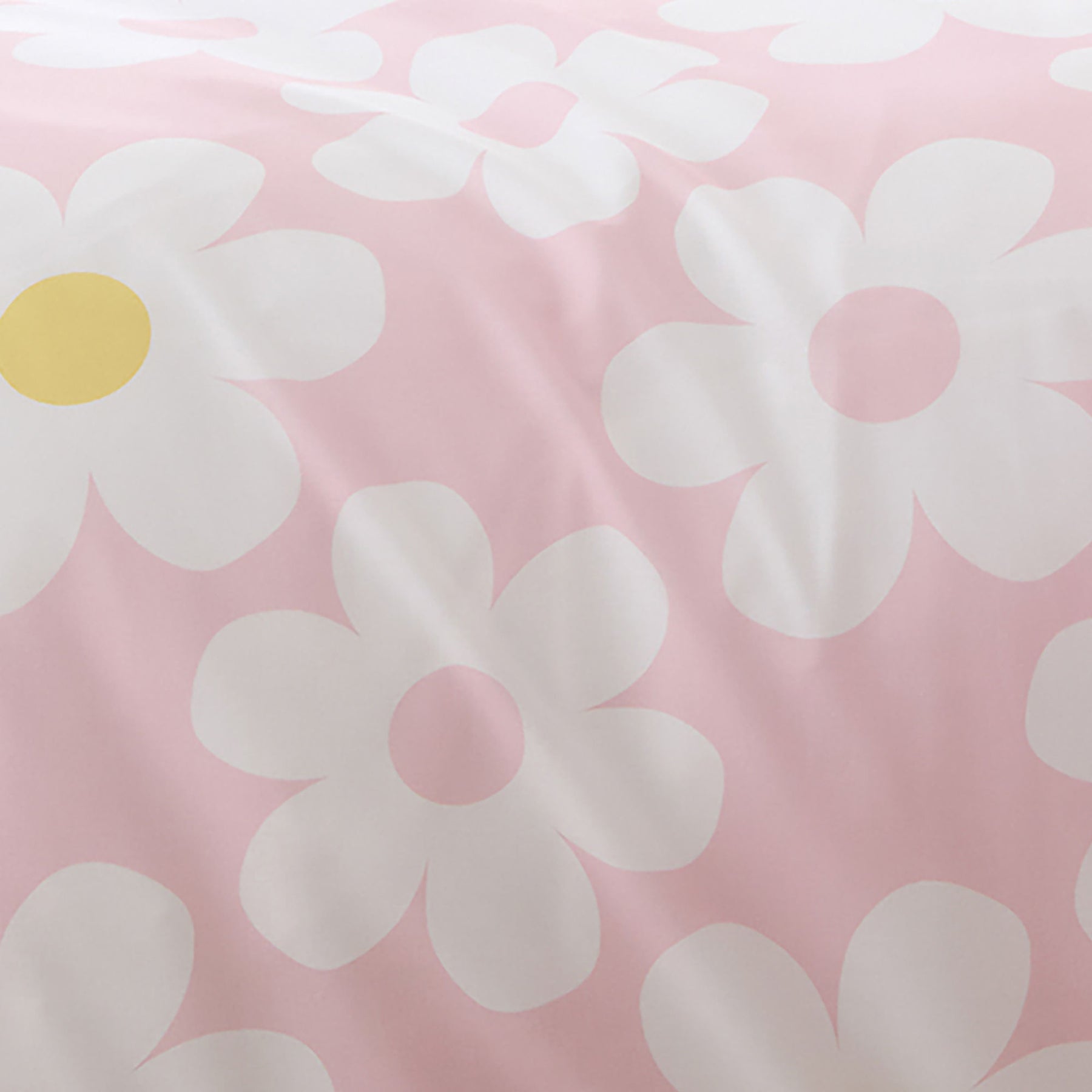 Bedlam Retro Daisy Duvet Cover Bedding Set Pink