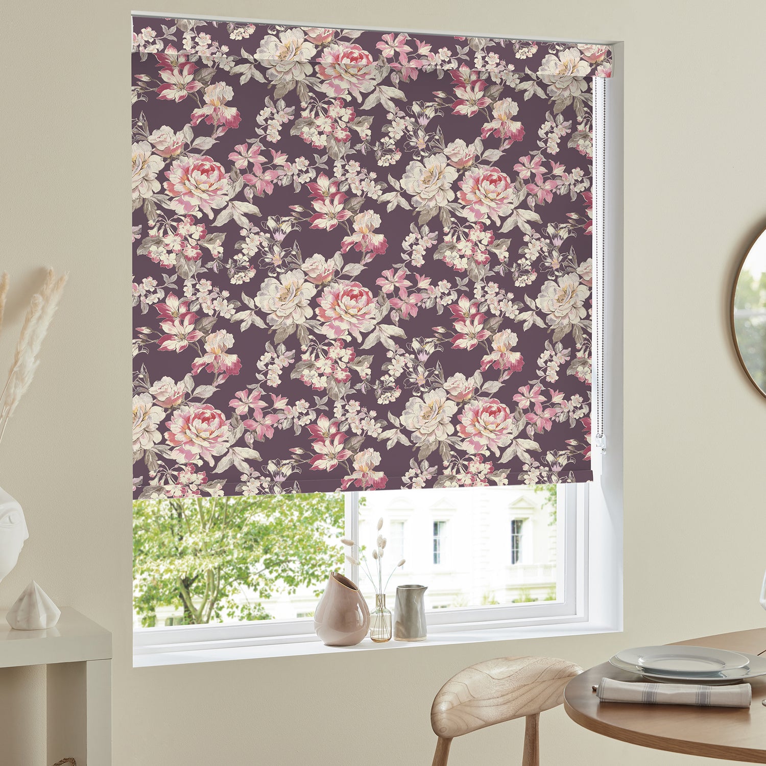 Bloom Made to Measure Blackout Roller Blind Blackberry