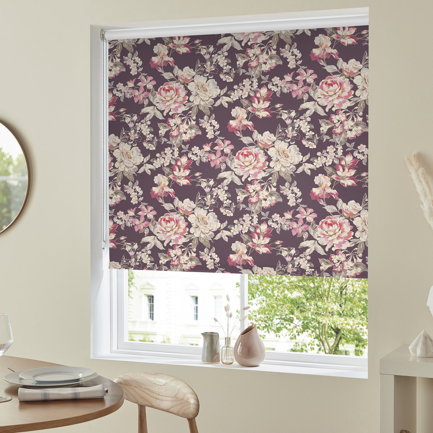 Bloom Made to Measure Blackout Roller Blind Blackberry