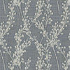 Grace Jacquard Floral Made To Measure Curtains + FREE Track - Wave Navy