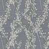 Grace Jacquard Sprig Made To Measure Curtains Navy