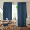 Lindy Shimmer Woven Made To Measure Curtains Denim