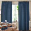 Lindy Shimmer Woven Made To Measure Curtains Denim