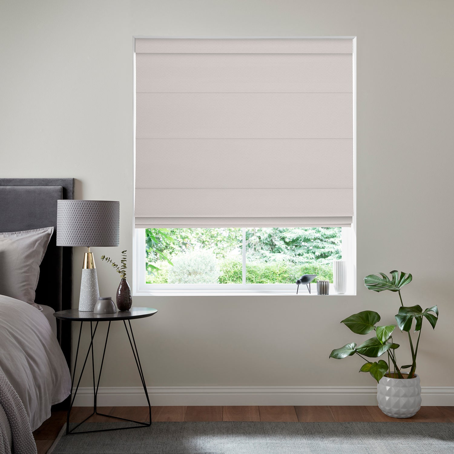 Arla Soft Texture Made To Measure Roman Blind Fog