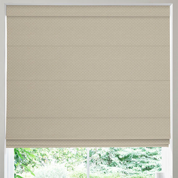 Kris Woven Diamond Made To Measure Roman Blind Vanilla