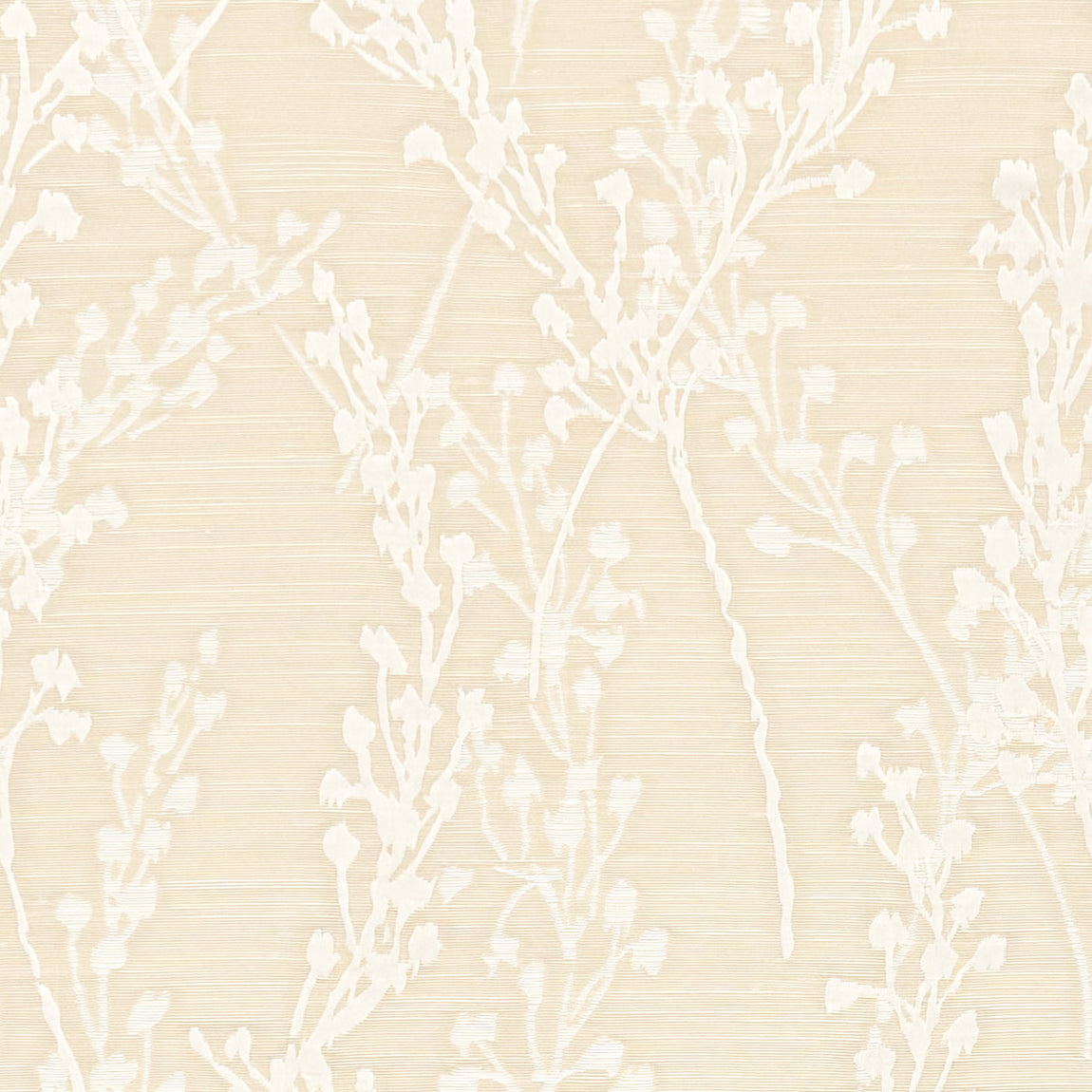 Grace Jacquard Floral Made To Measure Curtains + FREE Track - Wave Snow