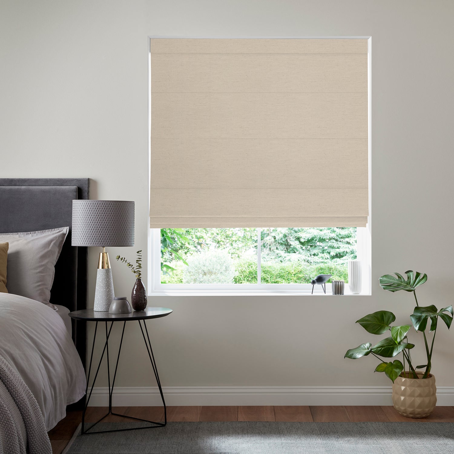 Jillian Soft Plain Made To Measure Roman Blind Linen