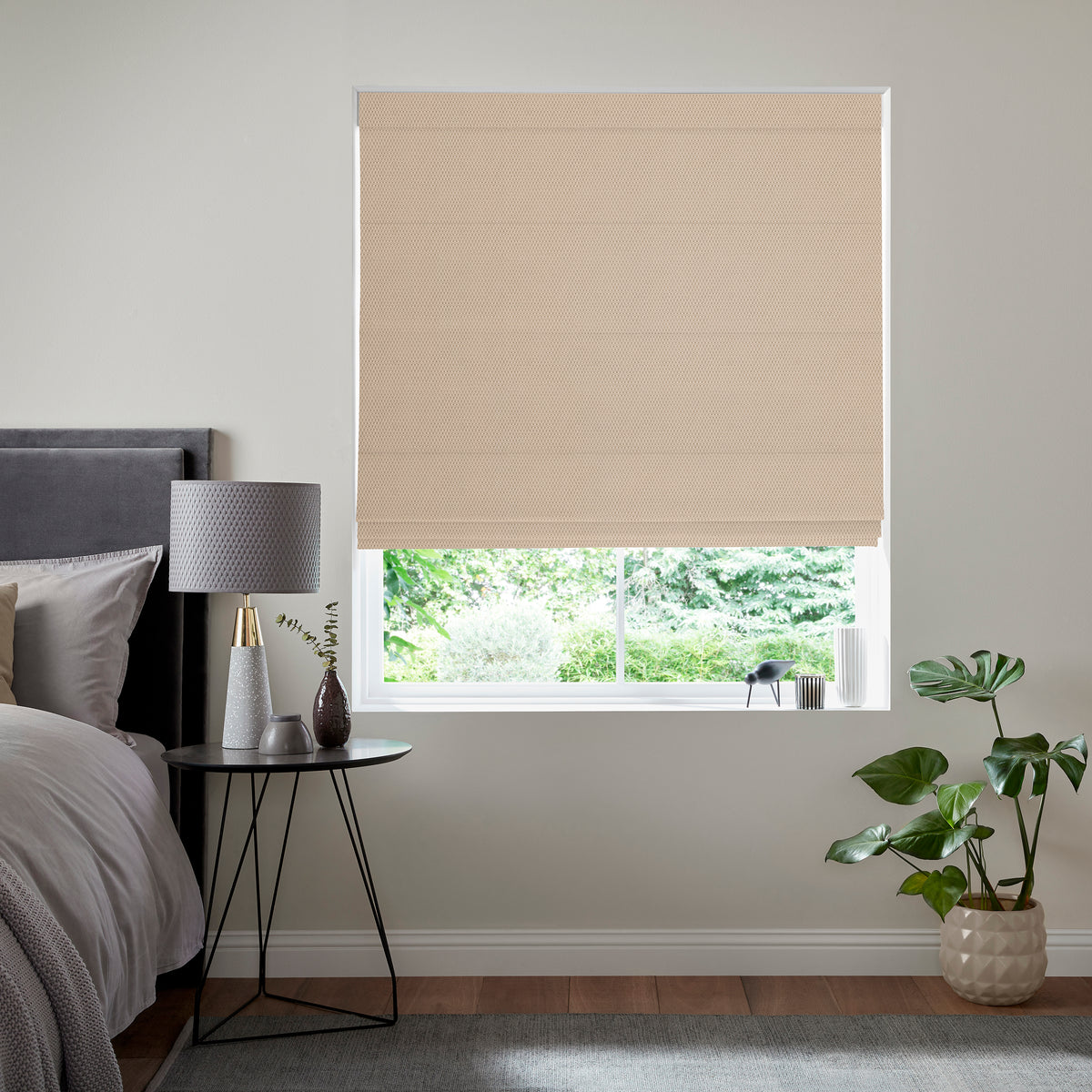 Arla Soft Texture Made To Measure Roman Blind Champagne